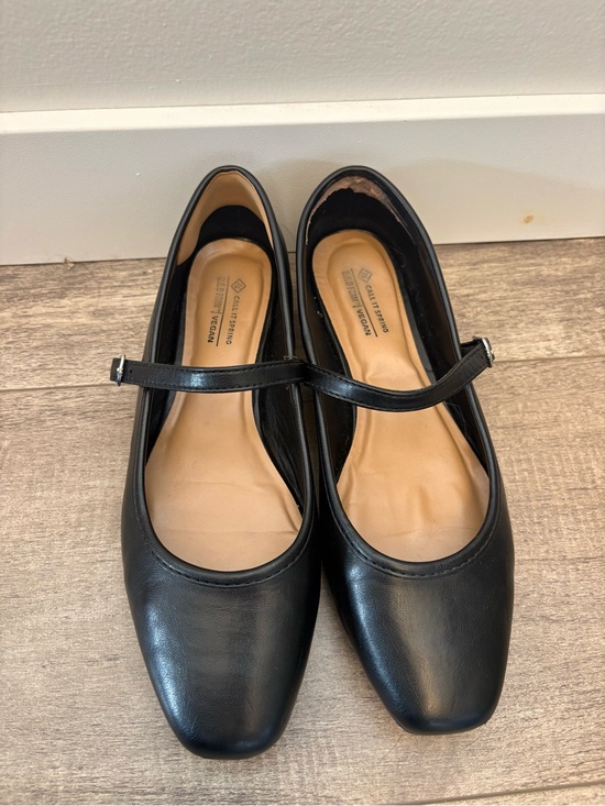 Call It Spring Shoes - Call It Spring Black Mary Jane Flats with Strap